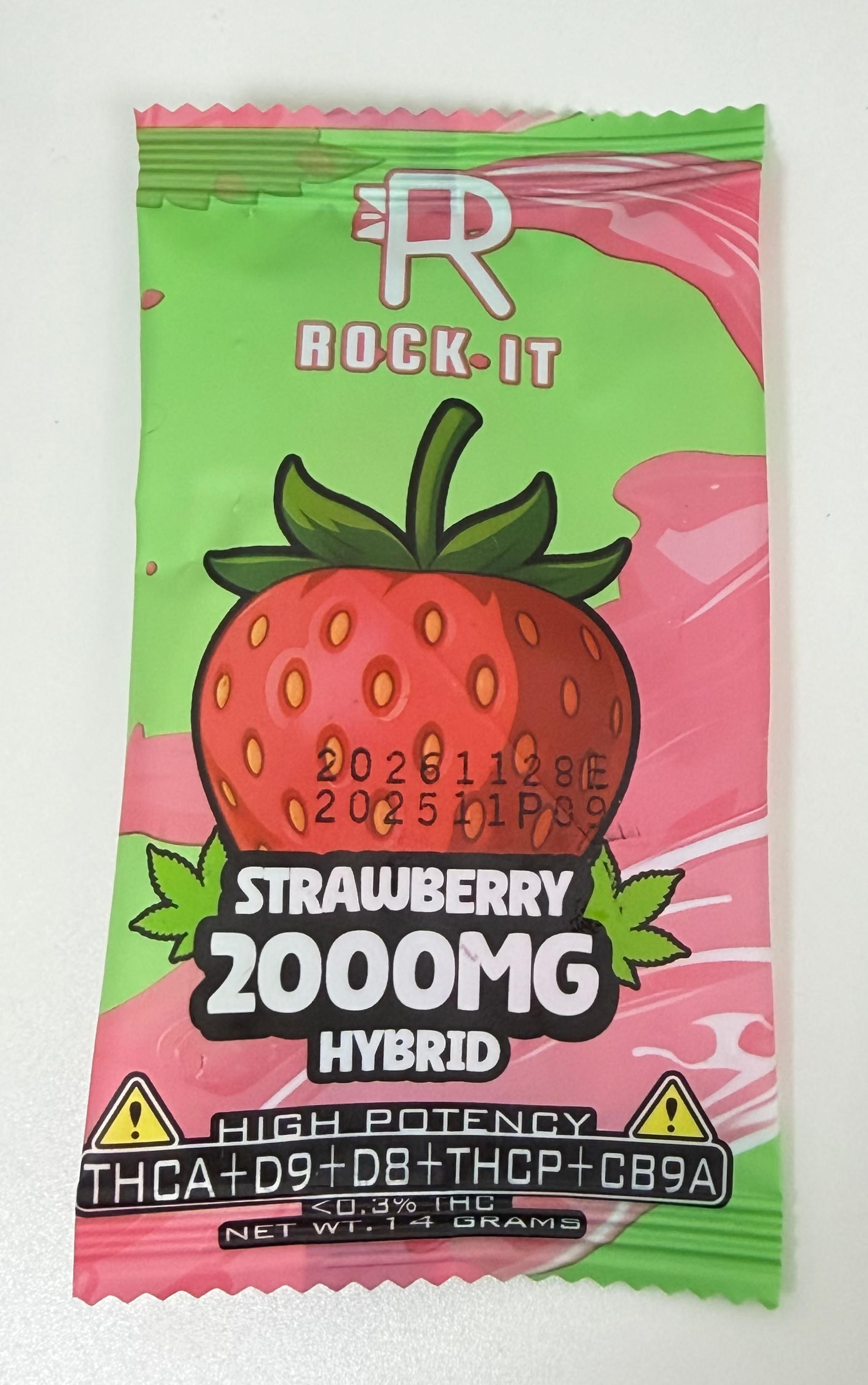 Rock It Gummy - Strawberry - 200 MG - Hybrid