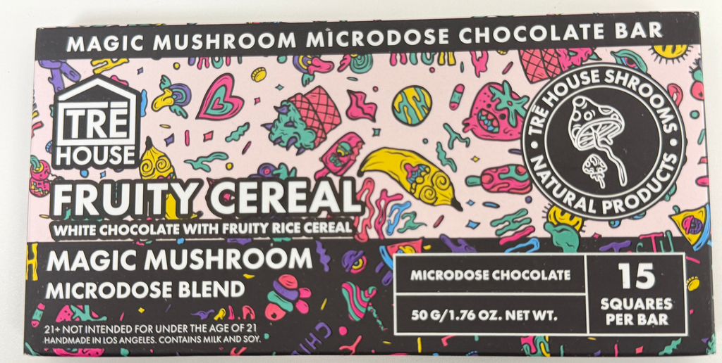 TRE House - Magic Mushroom Microdose Blend - Fruity Cereal - 60 G - 4G Per Square