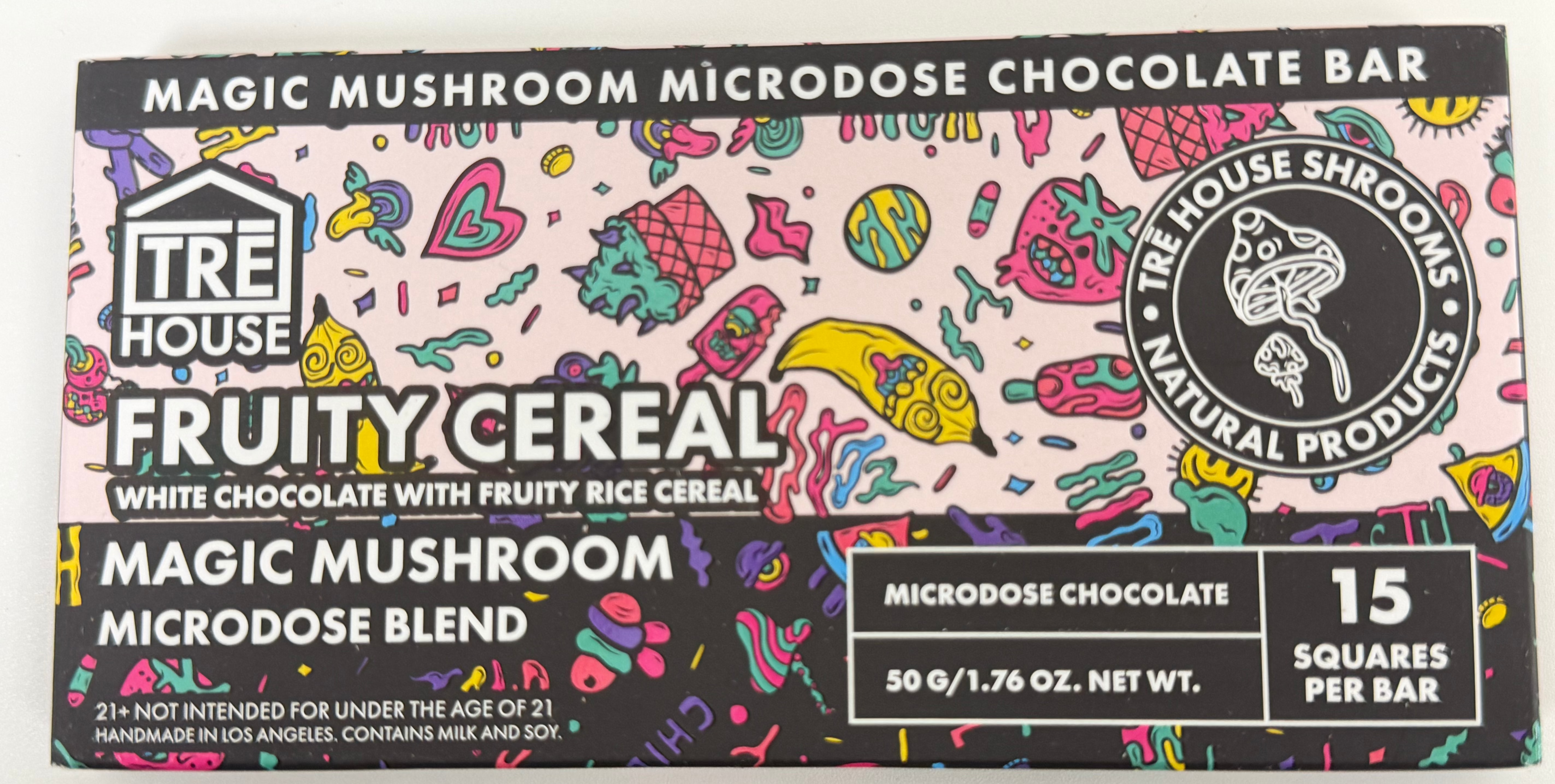 TRE House - Magic Mushroom Microdose Blend - Fruity Cereal - 60 G - 4G Per Square
