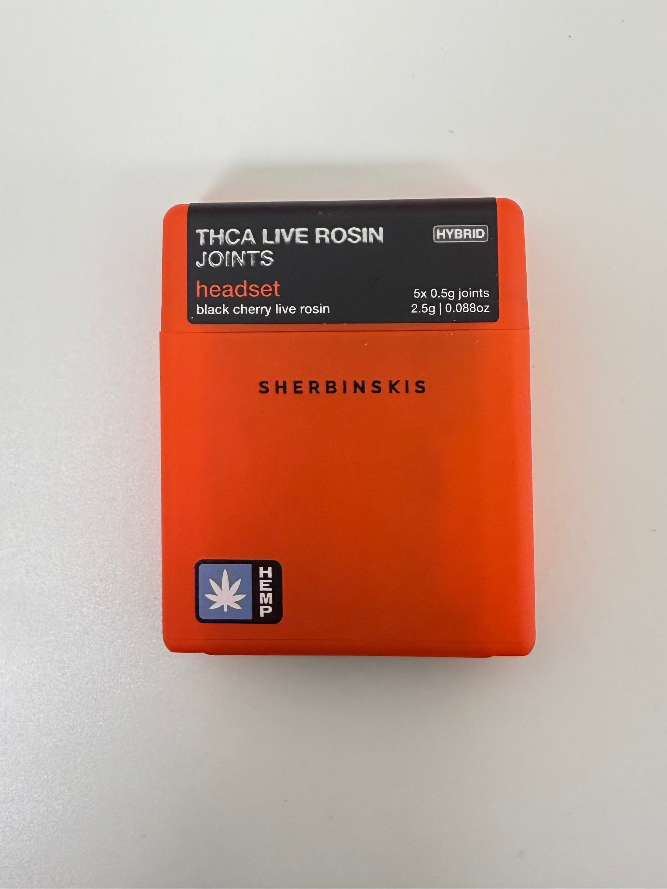 THCA Live Rosin Joints - Headset - Black Cherry Live Rosin - 5x 0.5G Joints