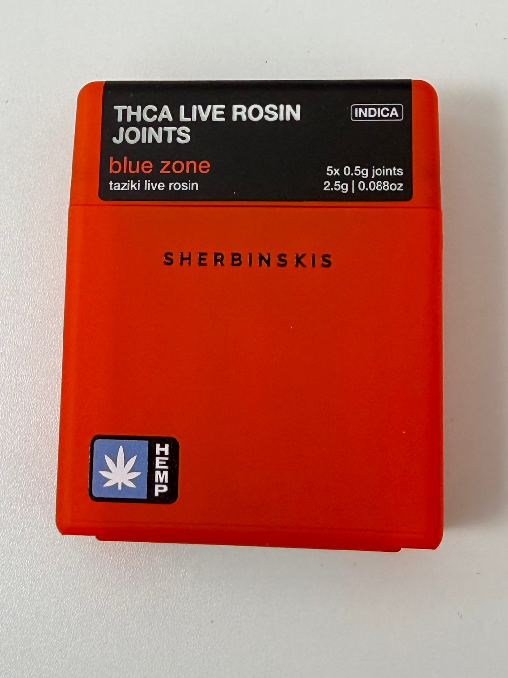 THCA Live Rosin Joints - Blue Zone - Taziki Live Rosin - 5X 0.5G JOINTS - Indica