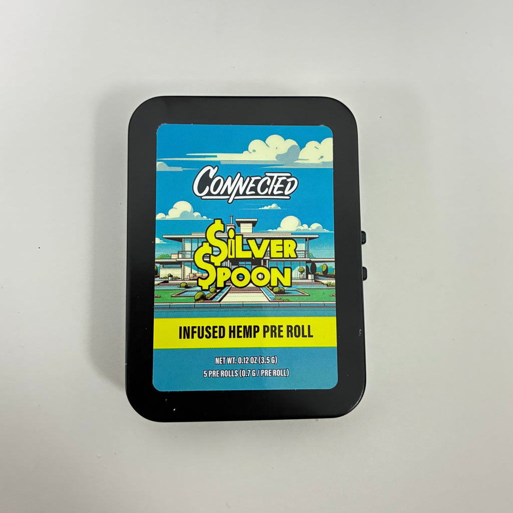Connected - Silver Spoon - Infused Hemp Pre Roll - 5 Pre Rolls - 0.7 Grams Each