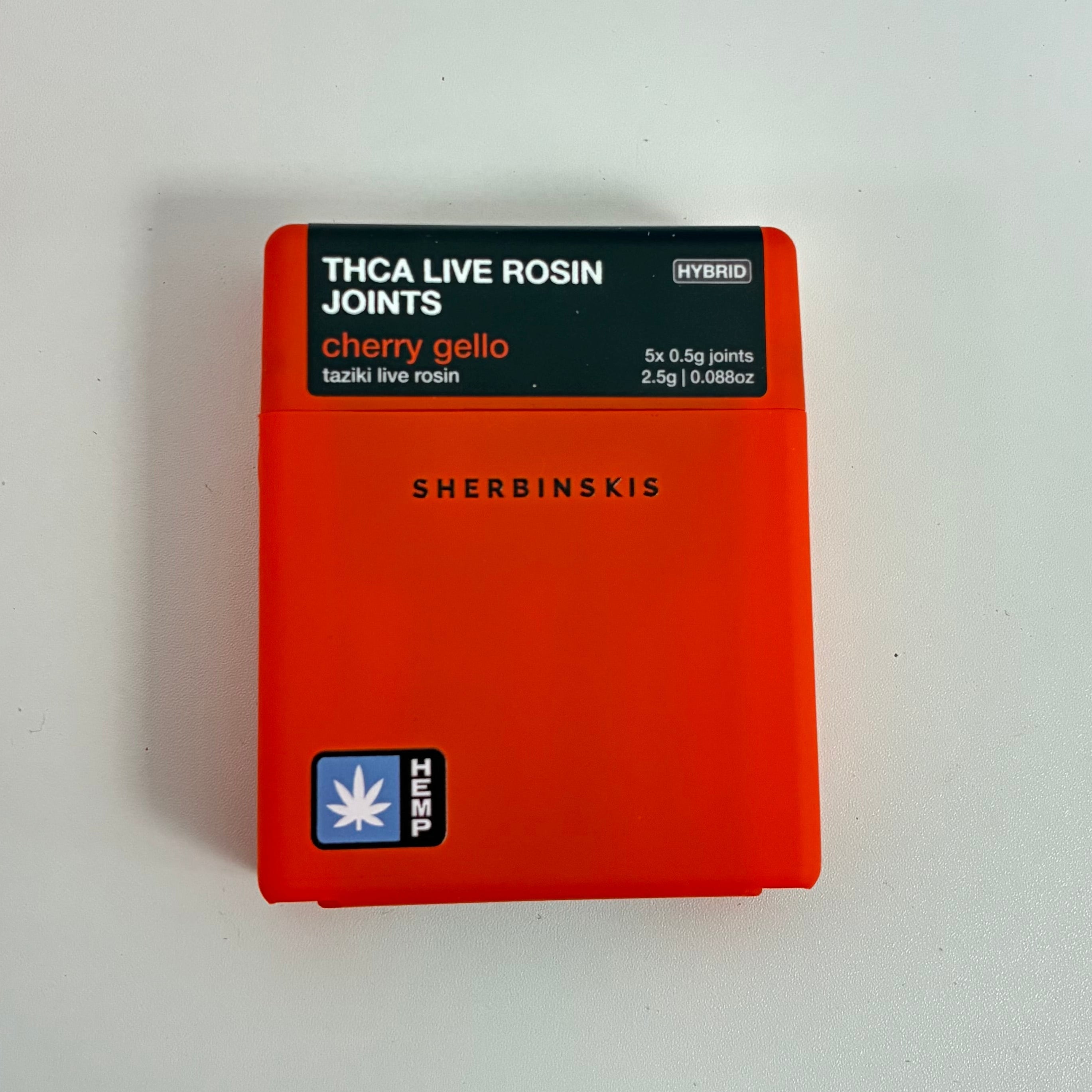 THCA Live Rosin Joints - Cherry Gello - Tasiki Live Rosin 5X 0.5G JOINTS - indica