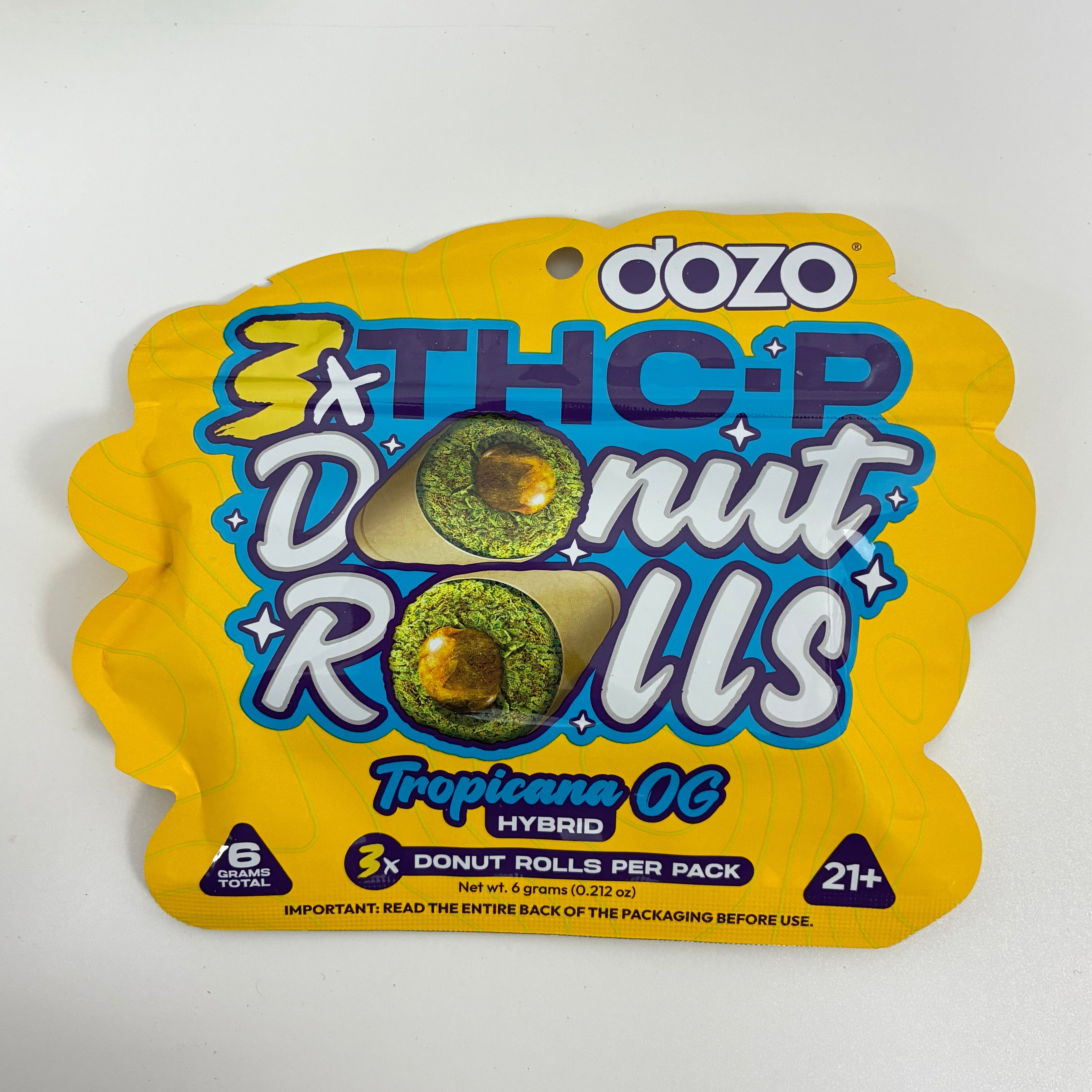 3x THC-P Donut Rolls - Tropicana Og Hybrid - 6 grams